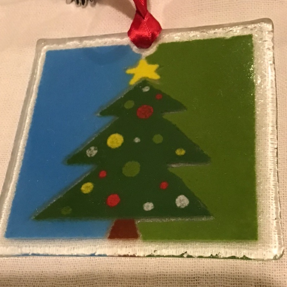 Vintage Rare Peggy Karr Glass Christmas Ornament